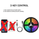 RGB 5050 LED Strip Light with Bluetooth & IR Remote Control