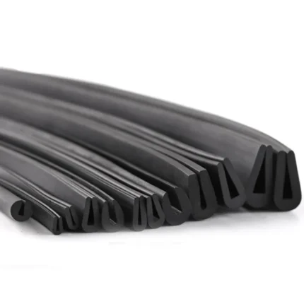 Black Rubber U-Shaped Edge Trim Seal Strip