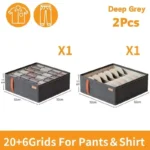 Underwear & Socks Drawer Organizer Set